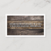 Carte De Visite Logo de la maison marteau de construction | Bois (Dos)