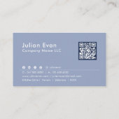 Carte De Visite Logo de la maison moderne Agent immobilier bleu ma (Dos)