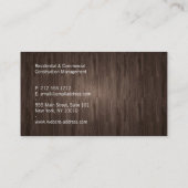 Carte De Visite Logo de la maison moderne II Bois Brown (Dos)