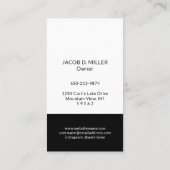 Carte De Visite Logo de la maison moderne Monogramme Vertical Noir (Dos)