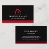 Carte De Visite Logo de la maison Monogramme Réalisateur immobilie (Devant / Derrière)