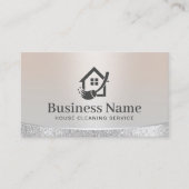 Carte De Visite Logo de la maison Nettoyage à domicile et service (Devant)