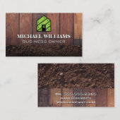 Carte De Visite Logo de la maison | Planches en bois et jupe (Devant / Derrière)