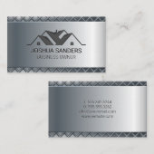 Carte De Visite Logo de la maison résidentielle sur le toit (Devant / Derrière)