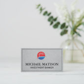 Carte De Visite Logo de la Maison | Rouge Bleu (Debout devant)