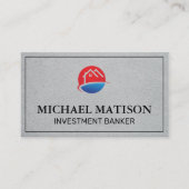 Carte De Visite Logo de la Maison | Rouge Bleu (Devant)