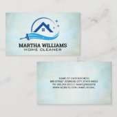 Carte De Visite Logo de la maison Squeegee | Nettoyeur (Devant / Derrière)