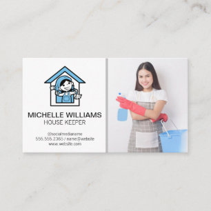 Carte De Visite Logo de la maison Teneur de maison