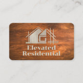 Carte De Visite Logo de la maison Wood Grain (Devant)