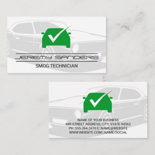 Carte De Visite Logo de la marque verte (Devant / Derrière)