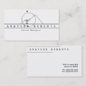 Carte De Visite Logo de la montagne géométrique de Bohême | Entrep (Devant / Derrière)