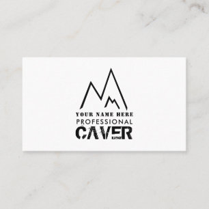 Carte De Visite Logo de la Montagne Noire, Explorateur de grottes,