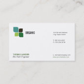 Carte De Visite Logo de la nature (bleu d'alice) (Dos)