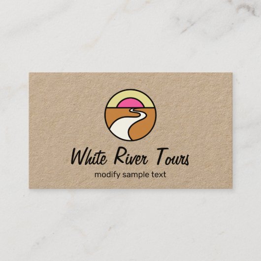 Carte De Visite Logo de la nature de River Horizon (Devant)