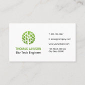 Carte De Visite Logo de la nature | Logo moderne stylisé (Dos)