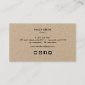 Carte De Visite Logo de la nature Plante à la main (Dos)