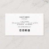 Carte De Visite Logo de la nature Plante Feuille verte (Dos)