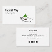 Carte De Visite Logo de la nature Plante Feuille verte (Devant / Derrière)