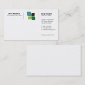 Carte De Visite Logo de la nature (Variation de grille) (Devant / Derrière)