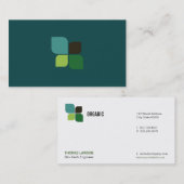 Carte De Visite Logo de la nature (vert de minuit) (Devant / Derrière)