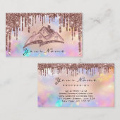 Carte De Visite Logo de la Parties scintillant de l'agent immobili (Devant / Derrière)