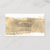 Carte De Visite logo de la peinture fausse or (Dos)