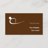 Carte De Visite Logo de la personne Orange Modern Motion (Dos)