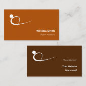 Carte De Visite Logo de la personne Orange Modern Motion (Devant / Derrière)