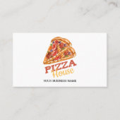 Carte De Visite Logo de la pizza Fastfood (Devant)