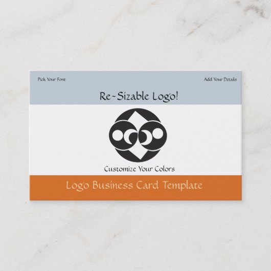 Carte De Visite Logo de la planète Lune noire et blanche (Devant)