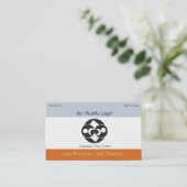 Carte De Visite Logo de la planète Lune noire et blanche (Debout devant)