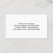 Carte De Visite Logo de la Pose de pose de Yoga (Dos)