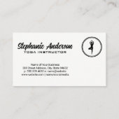 Carte De Visite Logo de la Pose de Yoga | Arrière - plan texturé (Dos)