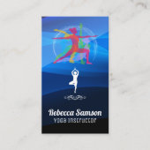 Carte De Visite Logo de la Pose de Yoga | Étirement (Devant)