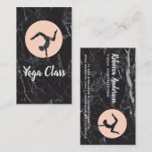 Carte De Visite Logo de la Pose de Yoga | Studio (Devant / Derrière)