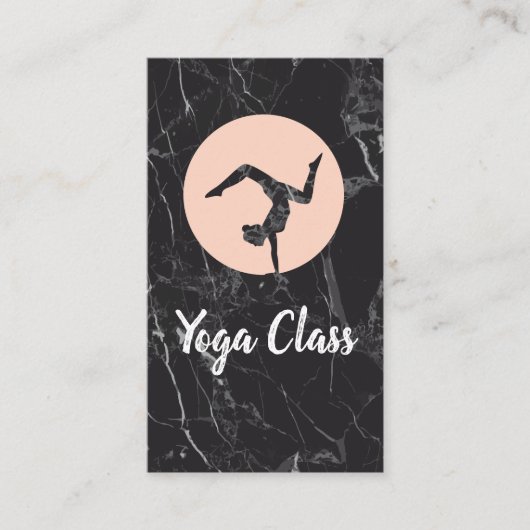 Carte De Visite Logo de la Pose de Yoga | Studio (Devant)