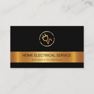 Carte De Visite Logo de la prise d'alimentation électrique Gold S