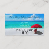 Carte De Visite Logo de la Professional Beach Real Estate Company (Dos)