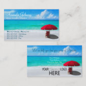Carte De Visite Logo de la Professional Beach Real Estate Company (Devant / Derrière)