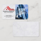 Carte De Visite Logo de la propriété | Code QR | Immeubles de gran (Devant / Derrière)