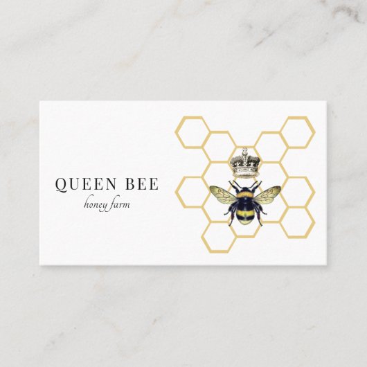 Carte De Visite Logo de la reine abeille apiculteur (Devant)