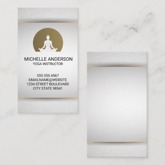 Carte De Visite Logo de la séance de yoga (Devant / Derrière)