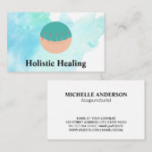 Carte De Visite Logo de la session précédente de l'acupuncture (Devant / Derrière)