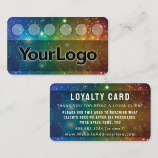 Carte De Visite Logo de la société artisanale Rainbow Cosmic Galax