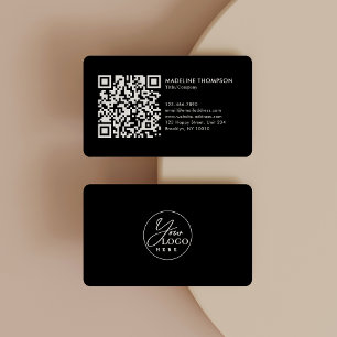 Carte De Visite Logo de la société Black Professional Générique Co