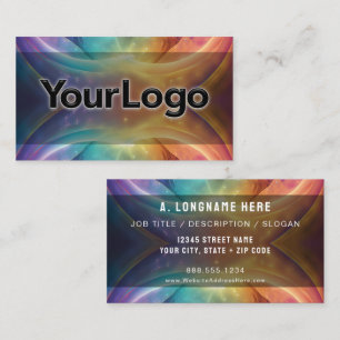 Carte De Visite Logo de la société de soins Reiki Rainbow Cosmic G