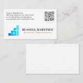Carte De Visite Logo de la société financière | Code QR (Devant / Derrière)