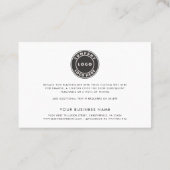 Carte De Visite Logo de la société moderne Merci de script (Dos)