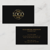 Carte De Visite Logo de la société moderne Professional Black & Go (Devant / Derrière)