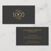 Carte De Visite Logo de la société moderne Professional Grey and G (Devant / Derrière)